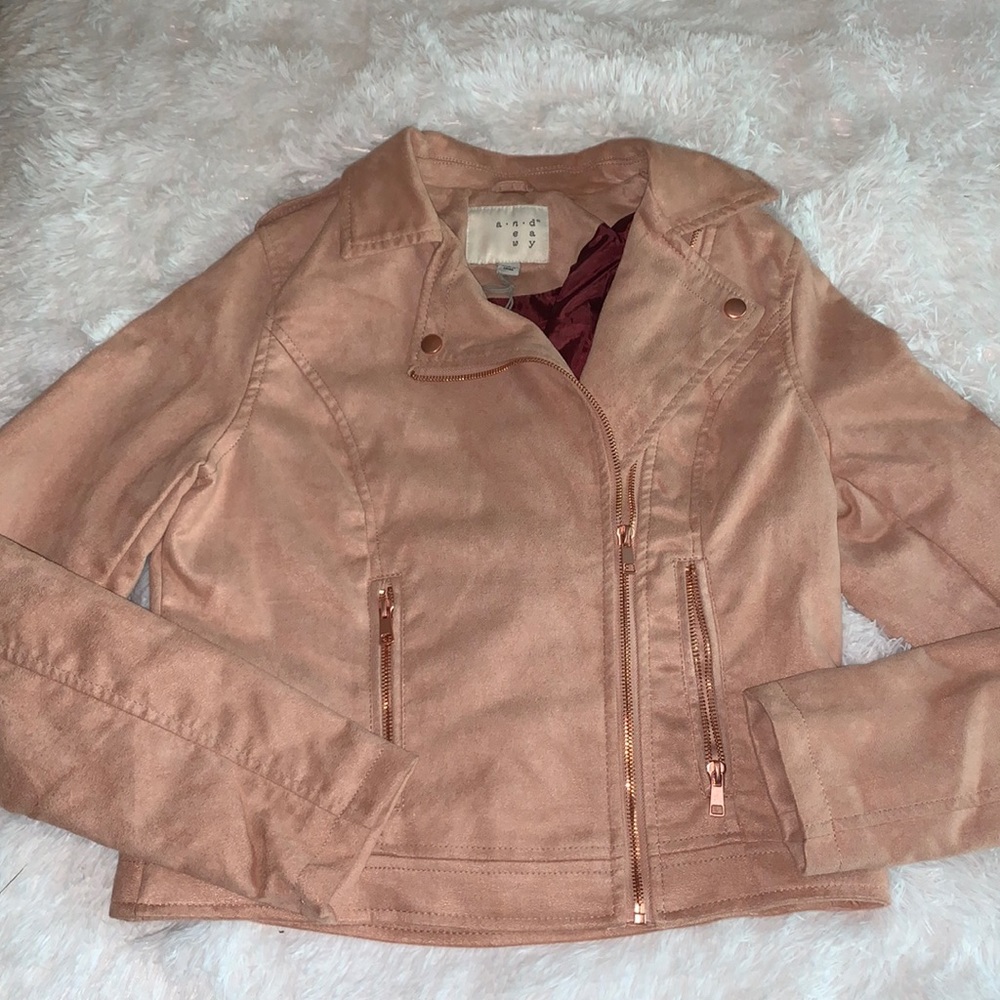 Light pink suede jacket